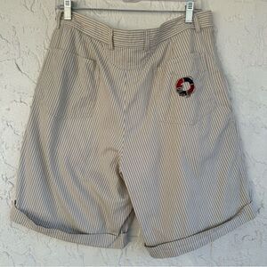 GUCCI Shorts Women Stripe Bermuda Logo Designer Italy Casual Resort Wear